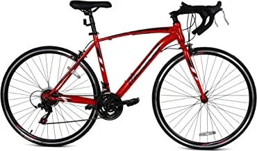 Mogoo SWIFTER 700C 21 Speed Drivetrain Lightweight Steel Frame Road Bicycle, Wanda Tires, Caliper Brakes Road Bike, 100% Assembled - Red, M