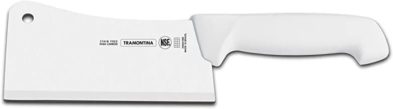 Tramontina Cleaver Professional White 8 Inches Heavy Knife Impact Resistant, Nsf Certified, Antimicrobian Handle.