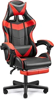 Coolbaby Durable Leather Seat 360° Gaming Chair, Red