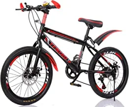 Yfniao Unisex Youth Disc Brake 21 Speeds Youth Mountain Bike 20 Inches, Black, Size L