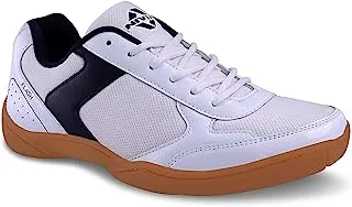 Nivia Badminton Flash Shoes, Men's UK 10 (White/Blue), 60810