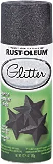 Rust-Oleum 299424 Specialty Glitter Spray Paint, 10.25 Oz, Midnight Black