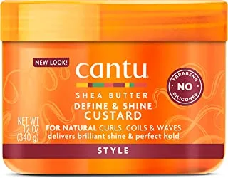 Cantu Shea Butter For Natural Hair Define & Shine CUStard,12Oz (340G)