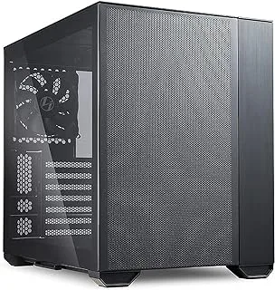Lian Li O11 AIR MINI Black PC Cabinet - Mesh Panel at the Front, Top & Rear - Included 2 x 140mm & 1 x 120mm PWM Fans - SPCC, Aluminum, Tempered Glass ATX Mini Tower Gaming Computer Case - O11AMX