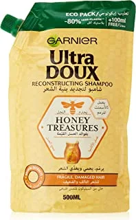 Garnier Ultra Doux Honey Treasures Repairing Shampoo Eco Pack, 500ml