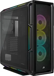 Corsair Icue 5000T Rgb Mid-Tower Atx Pc Case-208 Individually Addressable Rgb Leds-Fits Multiple 360mm Radiators-Easy Cable Management-3 Included Corsair Ll120 Rgb Fans