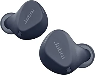 Jabra Elite 4 Active In-Ear Bluetooth Earbuds - True Wireless Ear Buds with Secure Active Fit, 4 built-in Microphones, Active Noise Cancellation and Adjustable HearThrough Technology - Navy