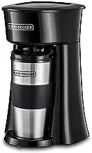 BLACK+DECKER Coffee Machine, 650W, 360Ml Travel Mug, Black - Dct10-B5,