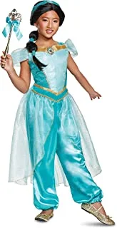 Disguise Disney Princess Jasmine Deluxe Girls' Costume Teal, Size/(4-6X)