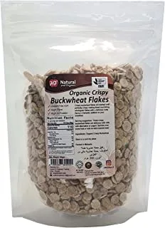 Health Paradise Natural & Organic Crispy Buckwheat Flakes 300 G, Multicolour