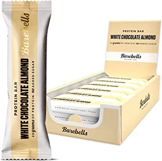 Barebells Protein Bar | White Chocolate Almond 12 X 55G | High Protein Low Carb Low Sugar | 20G Of Protein In Every 55G Bar | Delicious Indulgent Protein Bars For Muscle Performance & Recovery