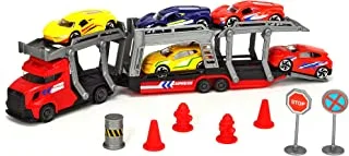 Dickie Transporter Set With 5 Cars- For Age 3+ Years Old- 2 Assorted Colors
