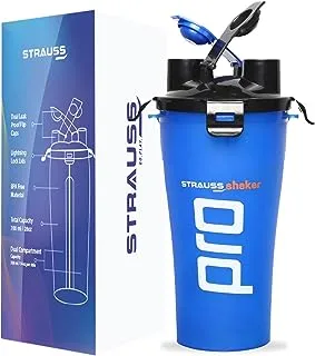 STRAUSS Dual Shaker Pro 700Ml, (Blue)