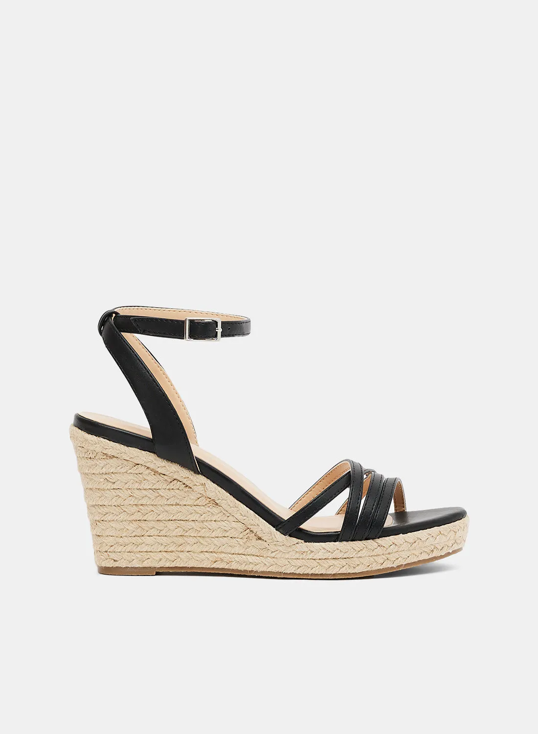 Spot-On Strappy Wedge Sandals