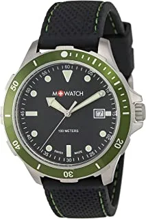 ساعة M-WATCH صناعة سويسرية أكوا ستيل 42 أنالوج مينا سوداء للرجال WBX.45220.RB