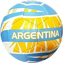 كرة قدم من المطاط الصناعي من مايور كونترا الأرجنتين ، مقاس: 5 (أبيض / أزرق / أصفر)