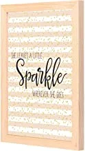 LOWHa she leaves a little spark;e Wall art with Pan Wood framed Ready to hang for home, bed room, office living room Home decor hand made wooden color 23 x 33cm By LOWHa