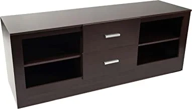 Carraro Tv Stand With 2 Drawers And 4 Storage Shelves, 139418760,Tobacco Color Mdf