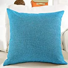 In House turquoise Linen Decorative Solid Filled Cushion, 25 * 25 centimeter