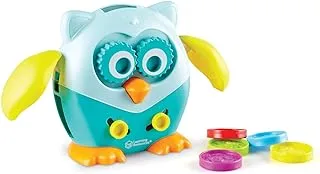 Learning Resources Hoot The Fine Motor Owl, Color, Shapes And Number Development, Scissor Skills, 6 Pieces, Ages 18 Months +