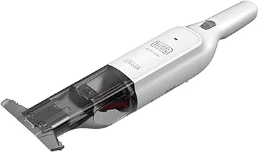 BLACK+DECKER Cordless 12V Handheld Dustbuster Vacuum, 22 Air Watts,11 Mins Runtime, Ultra Wide Extendable Nozzle, 1.5Ah Battery, White Color, HLVC315J11-GB,