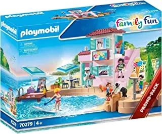 Playmobil Waterfront Ice Cream Shop, Multicolor, 51.5 X 14.2 X 38.5 Cm, 70279