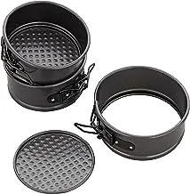 Wilton 4-Inch Mini Springform Pans For Mini Cheesecakes, Pizzas And Quiches, Durable Non-Stick Surface, Set 3-Piece
