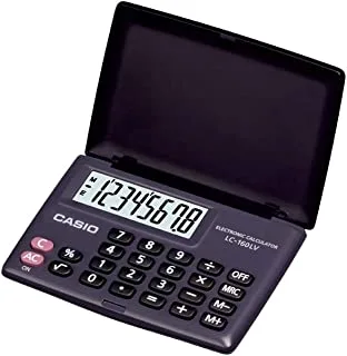 آلة حاسبة للجيب من كاسيو LC-160LV-BK-W-DP