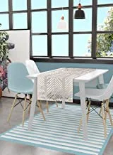 Home Town Foil Printed Jaquard/Polyester Beige Table Runner,33X180Cm