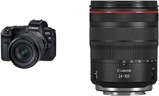 كاميرا كانون EOS R Series بدون مرآة مع مجموعة عدسات RF24-105mm F4-7.1 IS STM وعدسة RF 24-105mm f / 4 L IS USM - أسود