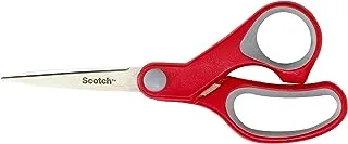 Scotch Multiporpose Scissors 6 in (15 cm) | Stainless Steel Blades| Red and Grey color | Ergonomic Comfort Grip | Multipurpose | Office, Home and School use | Scissors | 1 scissors/pack