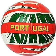 Mayor Contra Portugal Synthetic Rubber Football, Size: 5 (Red/Green)