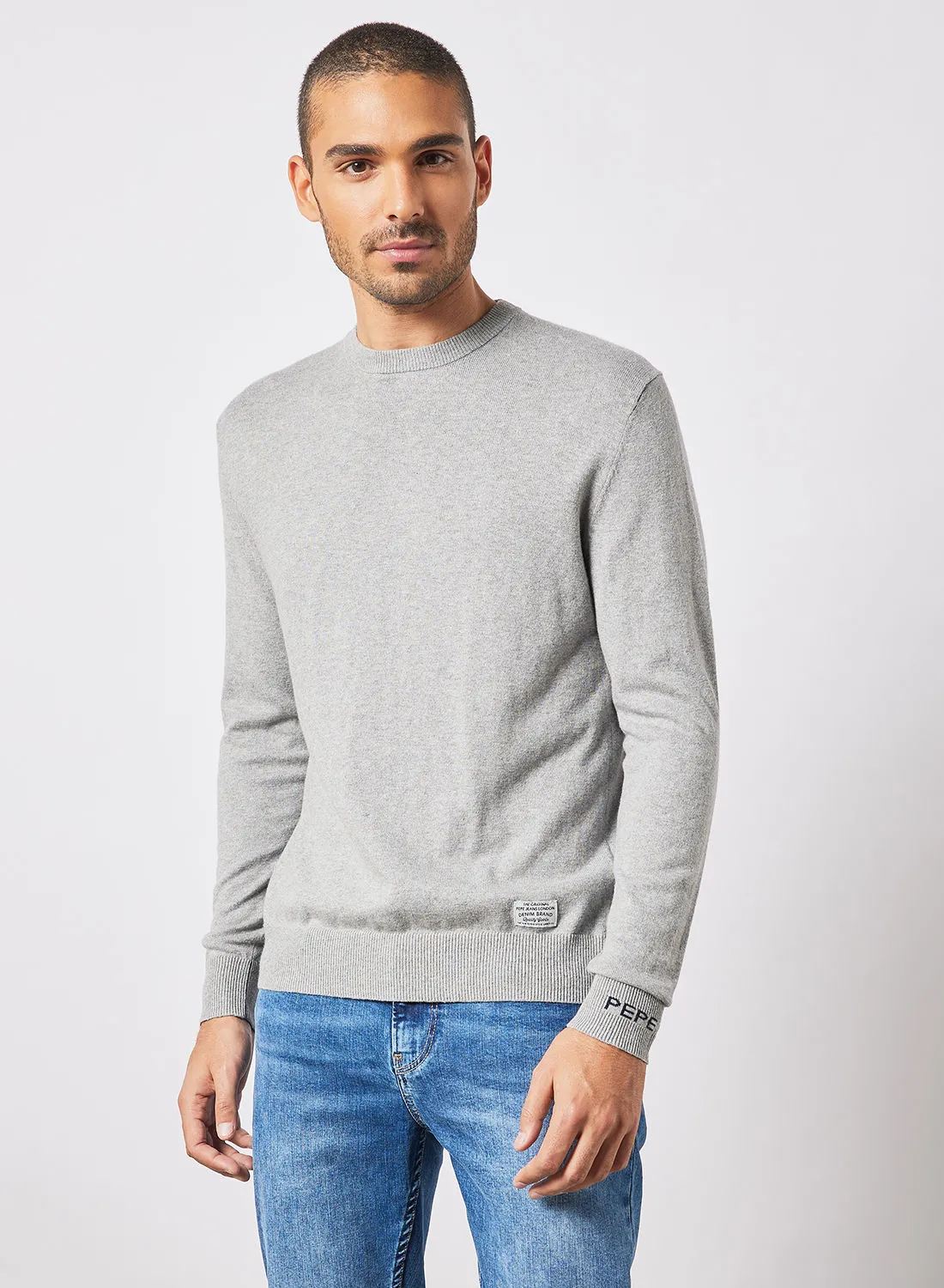 Pepe Jeans LONDON Andre Crew Neck Sweater Grey
