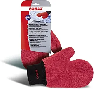 Sonax Microfibre Wash Glove (1 Piece) - Practical Car Wash Glove for the Gentle and Thorough Cleaning of Vehicle External Areas. Durable and Machine Washable | Item No. 04282000