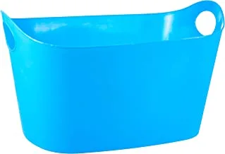 Harmony Laundry Basket W/Handle 25L Blue & Red Color Asst. Size: 48X34X28.5Cm Ob-25