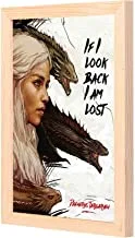 LOWHA If i look back i am lost Wall Art with Pan Wood framed Ready to hang for home, bed room, office living room Home decor hand made wooden color 23 x 33cm By LOWHA