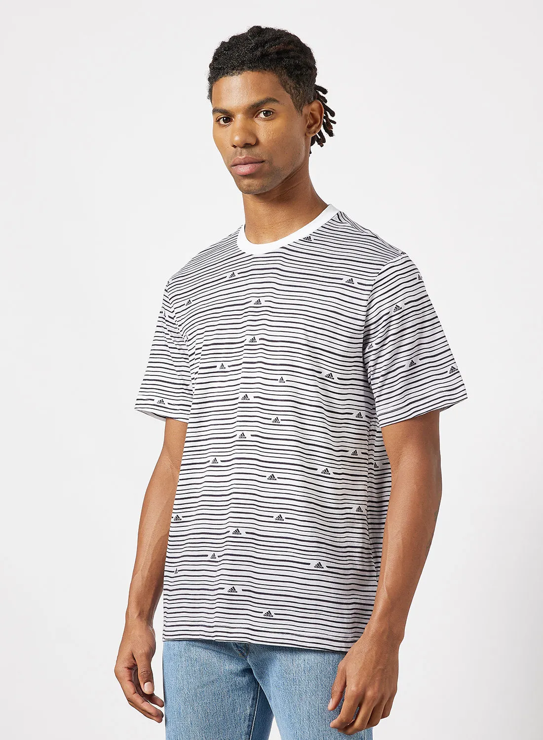 Adidas Striped Logo T-Shirt