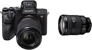كاميرا سوني ILCE7M4K كاملة الإطار غير مزوَّدة بمرآة مع عدسة زووم قياسية من سوني FE 24-105 مم F4 G OSS
