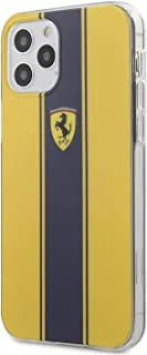 CG Mobile Ferrari On Track PC/TPU Hard Case with Navy Stripes Compatible with iPhone 12/12 Pro (6.1