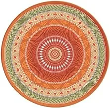 Servewell Melamine Tribal Art Round Plate | 19 cm - Tera Cotta