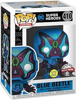 Funko Pop Heroes: Dia De Los DC Blue Beetle GWExc ، مجسم أكشن 59898 ، متعدد الألوان