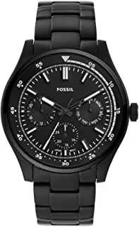 Fossil Men's Black Dial Stainless Steel Band Quartz Chronograph Watch, Black