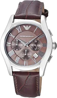 Emporio Armani Mens Quartz Watch, Chronograph Display and Leather Strap AR0671