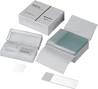 Bresser Microscope Slides 50 Pieces and Borosilicate Glass 3.3. Cover Jars 22 X 22 mm Pack Of 100