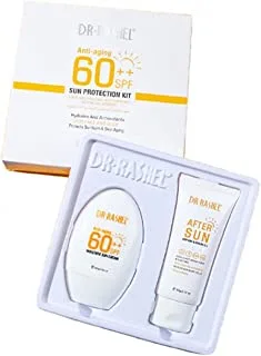 مجموعة الحماية من الشمس للترطيب ومكافحة الشيخوخة بمعامل حماية من الشمس 60 ++ 2 قطعة من دكتور راشيل