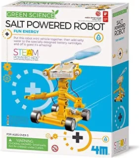 4M Fun Science Salt Water Robot Educational Toys, Assorted Colors