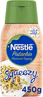 Nestlé Pistachio Flavored Sweetened, Condensed Milk Topping Squeezy, 450 g - Pack of 1