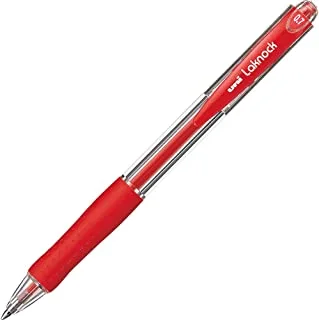 Uni-Ball Laknock Retractable Ballpoint Pen, 0.7 mm Nib Size, Red