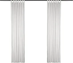 LENDA Curtains with tie-backs, 1 pair, white, 140x300 cm