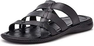 Burwood Men BWD 133 Leather Flip Flops Thong Sandals